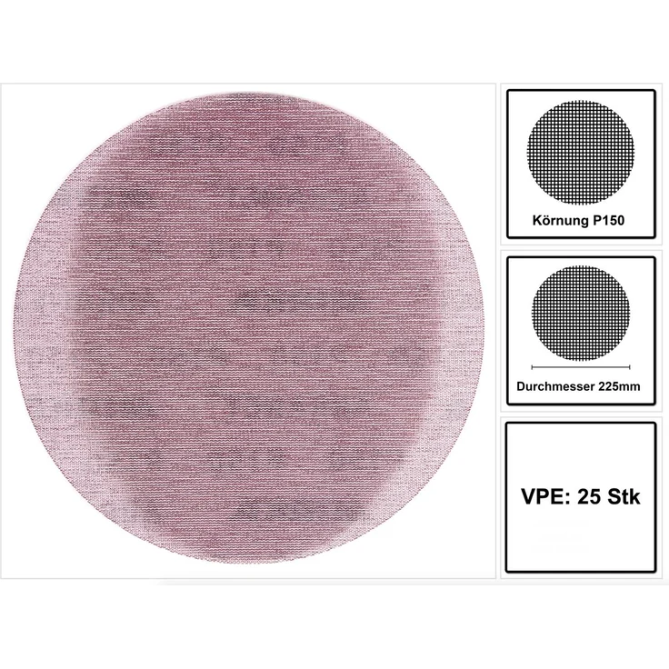 Mirka 2975009 5422302515 Abranet 225 mm Klettverschluss P150 – Bild 1