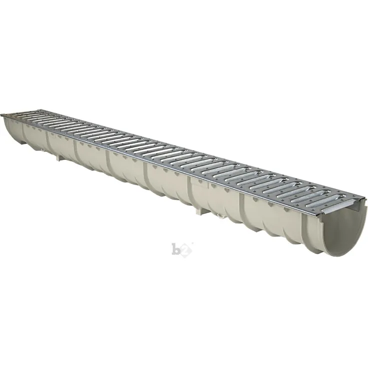 Entwässerungsrinne GFK MEA MEAHOME Classic inkl. Stegrost 1000 mm