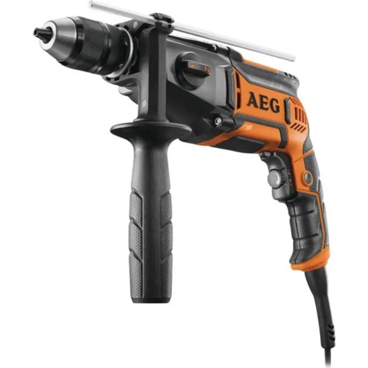 AEG Schlagbohrmaschine, 850 W Motor, Bohrmaschine mit 13 mm Metall-Schnellspannbohrfutter, mit Koffer - SB2E 850 R