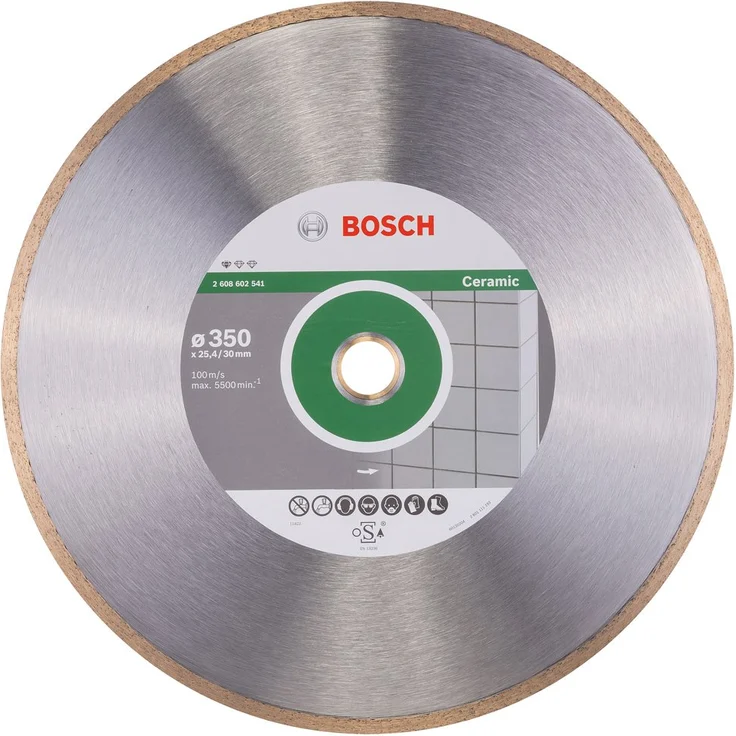 Bosch Professional Diamanttrennscheibe Standard für Ceramic, 350 x 30 und 25,40 x 2 x 7 mm, 2608602541 – Bild 1