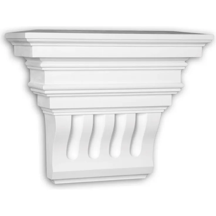 Profhome Decor - Konsole 483302 Außenstuck Zierelement Fassadenelement Korinthischer Stil weiß
