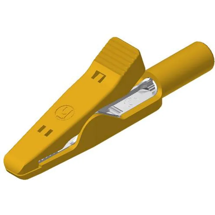 SKS Hirschmann MA 1 Krokodilklemme Steckanschluss 2mm CAT I Gelb