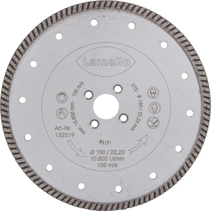 LAMELLO 132519 Diamant Trennscheibe 180 mm zu Tanga Delta für Fliesen und Putz