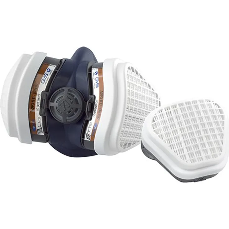 GVS Filter Technology Elipse SPR496 Halbmaske gegen organische Gase und Dämpfe, A2P3, Mittel/Groß, Blau