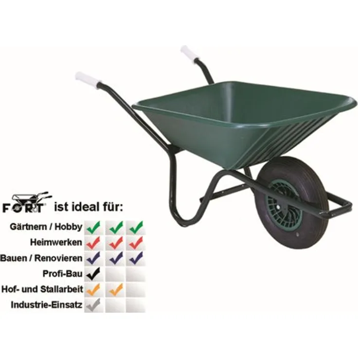 FK/90 Gartenkarre PP 90L PP-Mulde, Kippbügel
