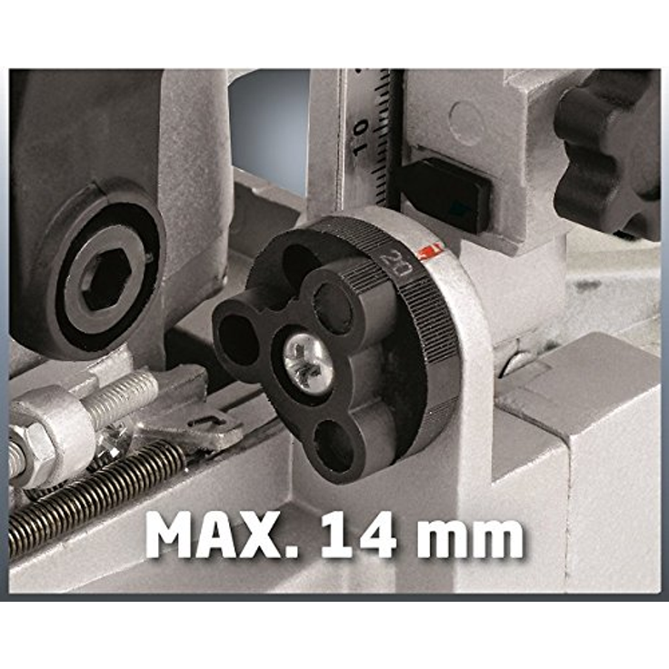 Einhell Flachdübelfräse TC-BJ 900 (860 W, 14 mm, Winkel- und Höheneinstellung, Staubfangsack, Koffer) – Bild 5