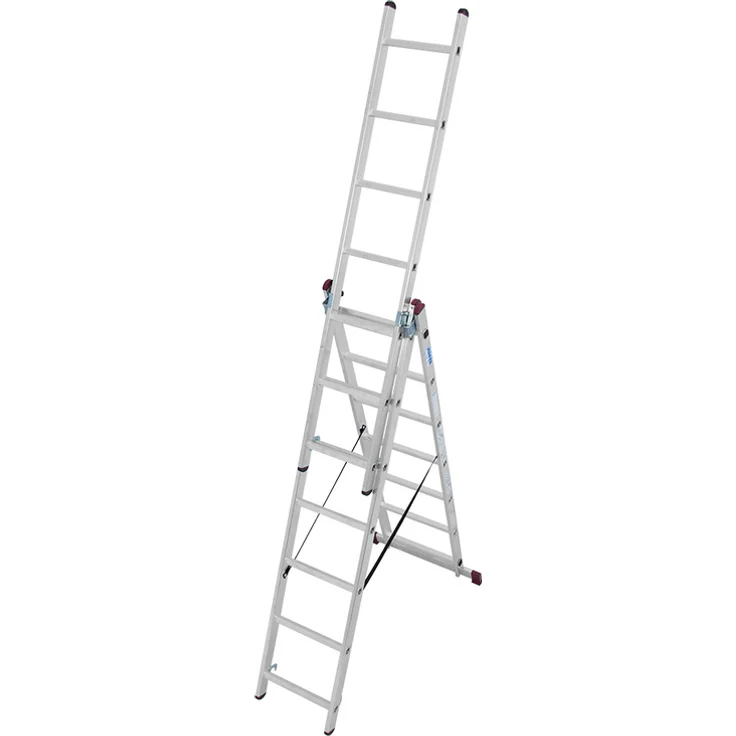 KRAUSE Corda Vielzweckleiter - 3x7 Sprossen, Arbeitshöhe: 5,10 m – Bild 1