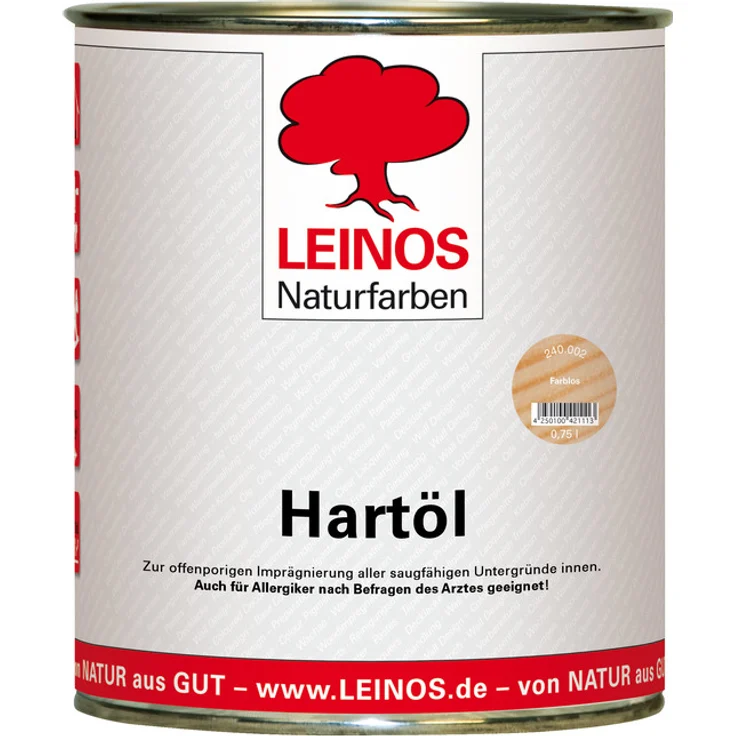 Leinos 240 Hartöl für Innen Farblos 0,75 l – Bild 1