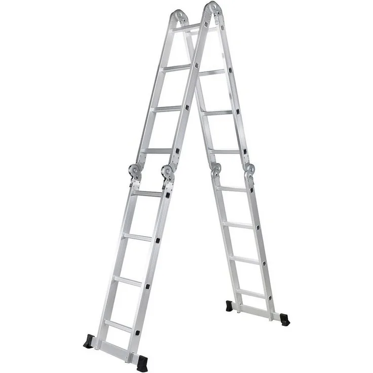 Aluminium Multifunktionsleiter 6in1 Mehrzweckleiter Vielzweckleiter Gelenkleiter (4.7 Meter)