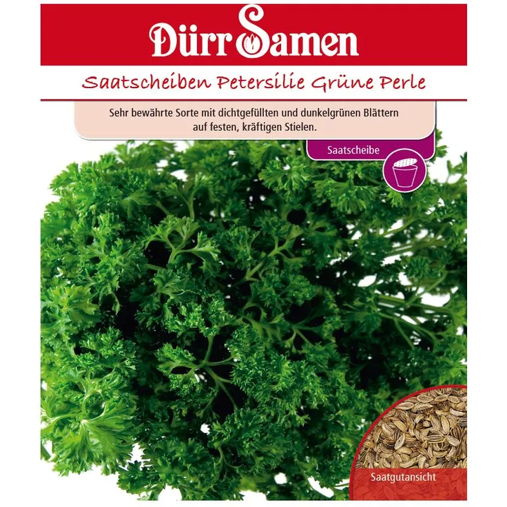 DÜRR-SAMEN Petersilie Grüne Perle Saatscheiben 