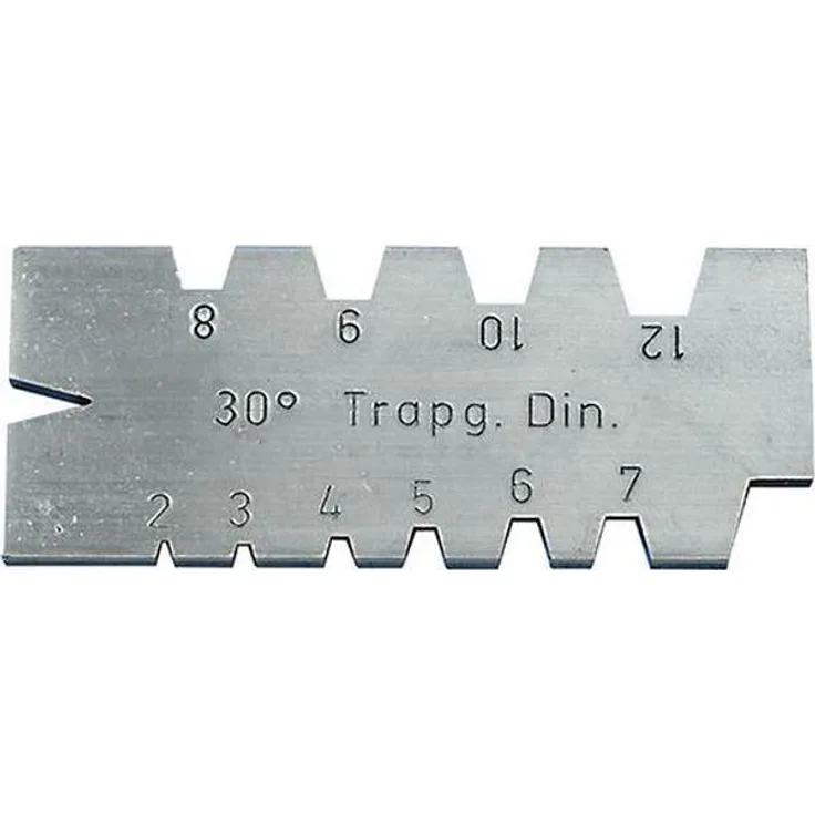 HELIOS PREISSER Trapez-Gewindestahllehre Steigung 2-12 mm