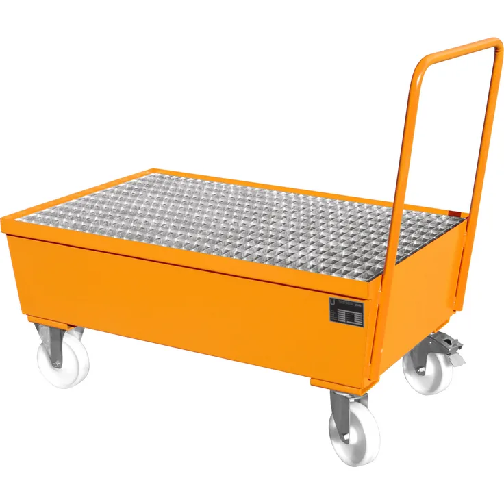 Bauer Fahrbare Auffangwanne AW-F 2, max. 2 Fässer, Gelborange
