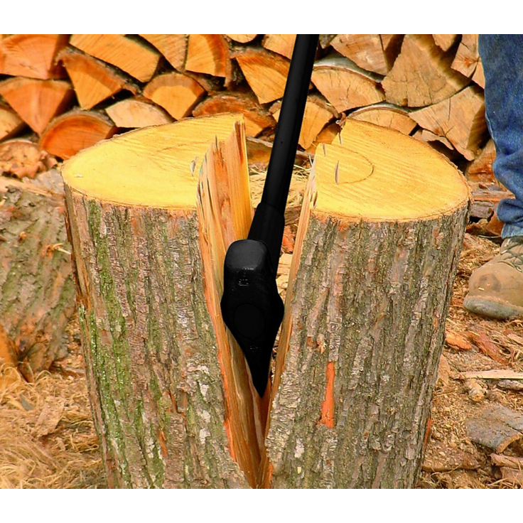 Fiskars Spalthammer (geschmiedet), 2 in 1: Axt und Hammer, Gewicht: 3,68 kg, Gehärtete Stahl-Klinge-Glasfaserverstärkter Kunststoff-Griff, Schwarz-Orange, X37, 1001704 – Bild 3