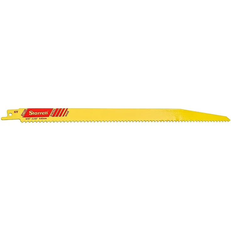 Starrett bt126?5 BI-Metall Fast Cut konisch Allgemeine Zwecke Säbelsägeblatt Klinge, 0,1 cm Dick, 6 TPI, 30,5 cm Länge x 3-10,2 cm Breite (5 Stück)