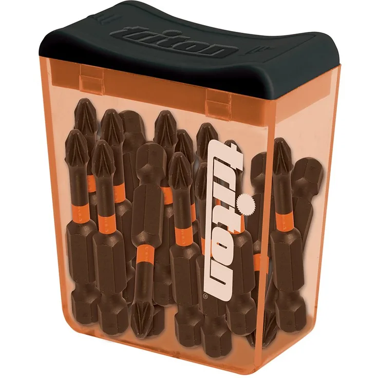 Triton TPTA51809018 Pozidriv-Schraubendrehereinsätze, 15er-Pack, schwarz, Pack of 15