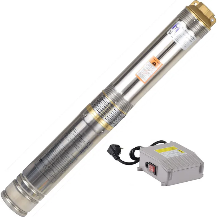 Agora-Tec 4 Zoll Brunnenpumpe Tiefbrunnenpumpe 550W-4 15m Kabel - Agora-Tec