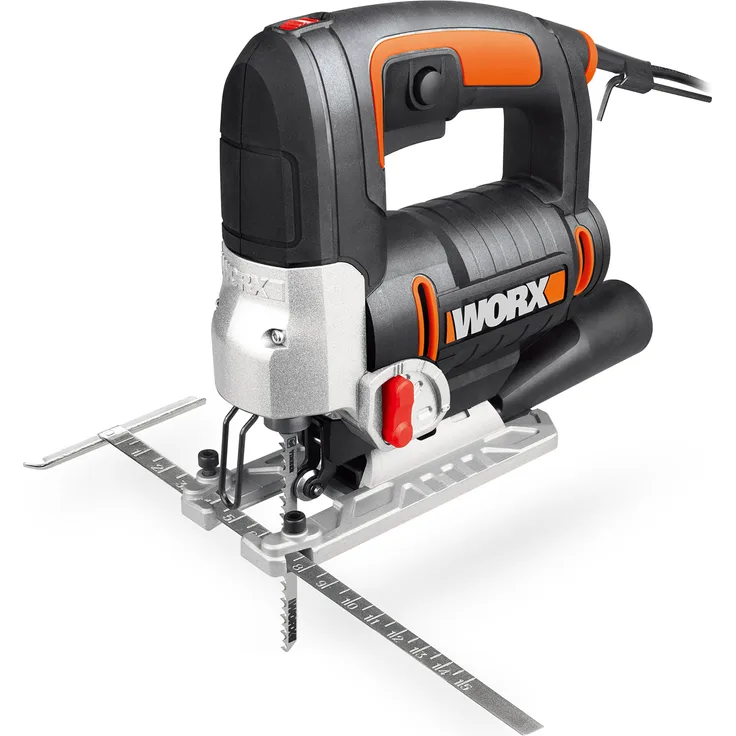 Worx WX479 Pendelhub-Stichsäge, 750W, Handsäge mit 4-fach Pendelhub für präzises Sägen von Holz, Metall & PVC