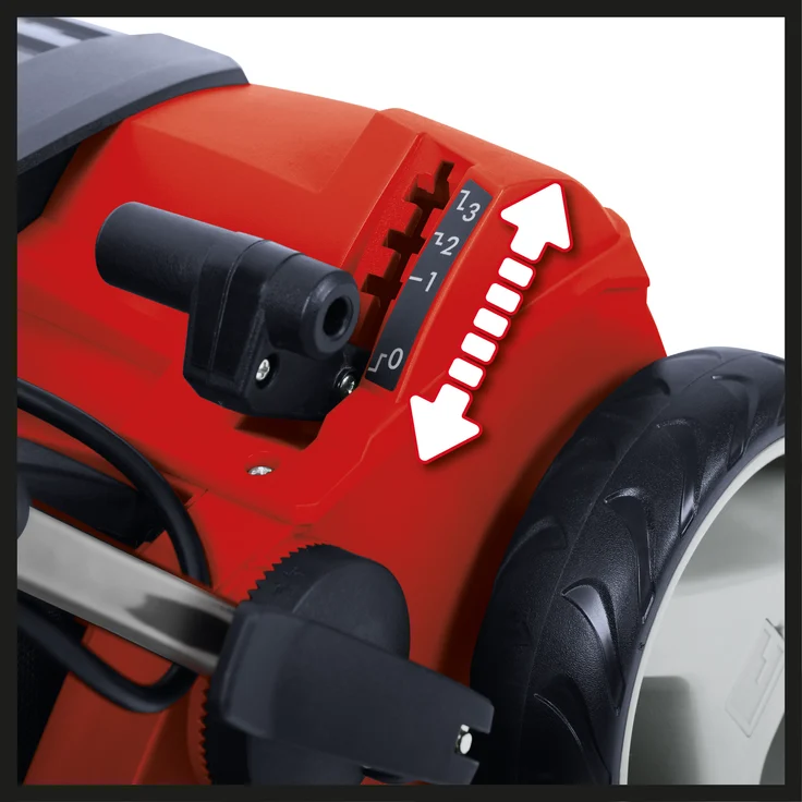 Einhell Elektro-Vertikutierer-Lüfter GE-SA 1435 (1400W, 35 cm Arbeitsbreite, bis 3-9 mm Arbeitstiefe, höhenverstelsbarer Holm, 28 L Fangsack, inkl. Lüfterwalze) – Bild 4