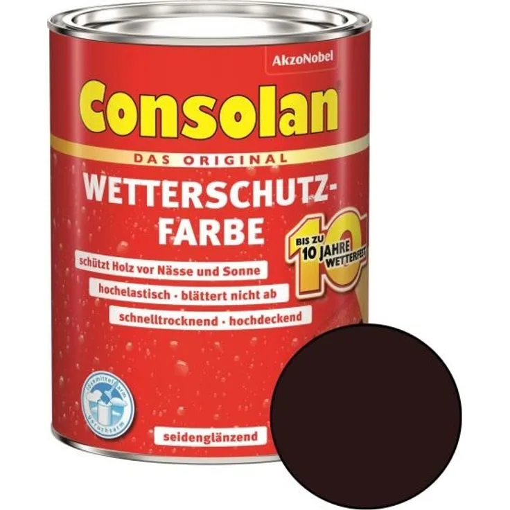 Consolan Wetterschutz-Farbe Dunkelbraun 2,5 L