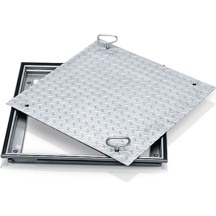 Zarges Aluminium Schachtabdeckung mit verzinkter Stahldeckplatte 800 mm x 800 mm