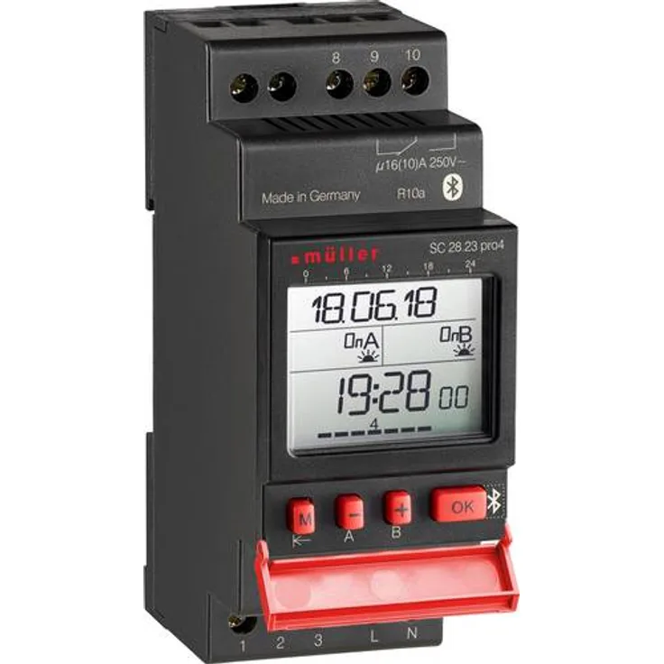 Müller SC28.23 pro4 Hutschienen-Zeitschaltuhr digital 230 V/AC 16 A/250V