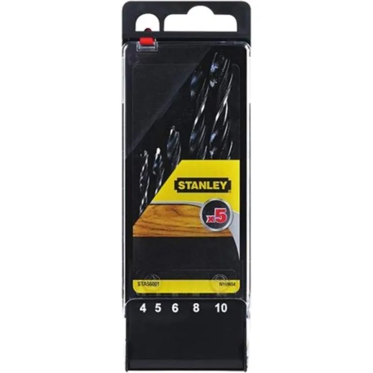 STANLEY STA56001-QZ Cassette 5 brocas de Acero al cromo-vanadio para Madera Con Punta centradora