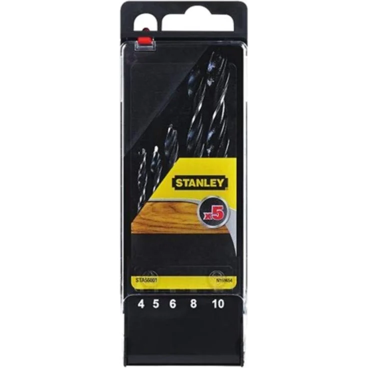 STANLEY STA56001-QZ Cassette 5 brocas de Acero al cromo-vanadio para Madera Con Punta centradora
