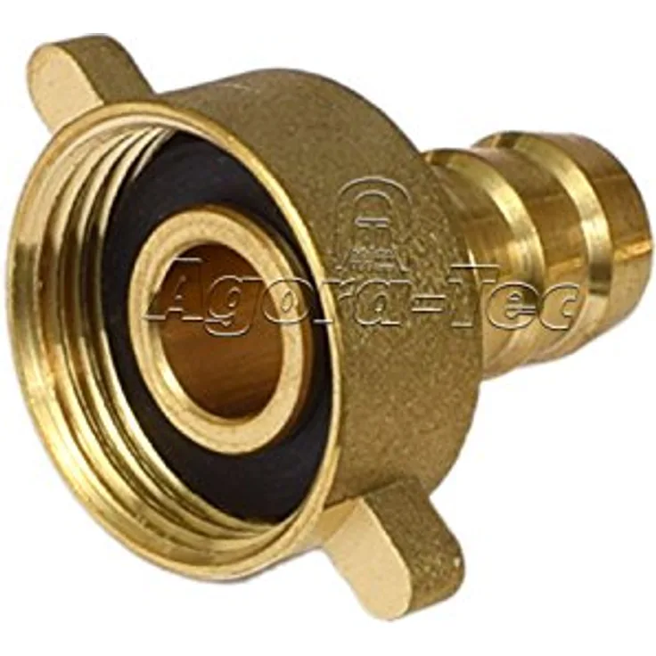 Agora-Tec at Messing Schlauchtülle Schlauchverschraubung 3/4 Zoll IG auf 1/2 Zoll Schlauchtülle (12,7mm) Bewässerungszubehör