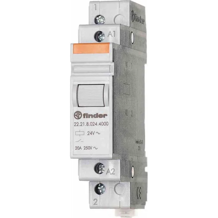 finder serie 22 Installations-Relais 22.21.8.230.4000 1S 20A 230VAC