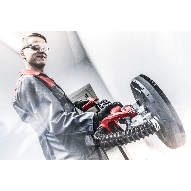 Einhell Trockenbauschleifer TC-DW 225 (600 W, max. 1500 min.-1 Leerlaufdrehzahl, 225 mm Schleifscheibendurchmesser, Teleskopstiel, Schleifteller mit Klett, inkl. 6 Schleifscheiben) – Bild 7