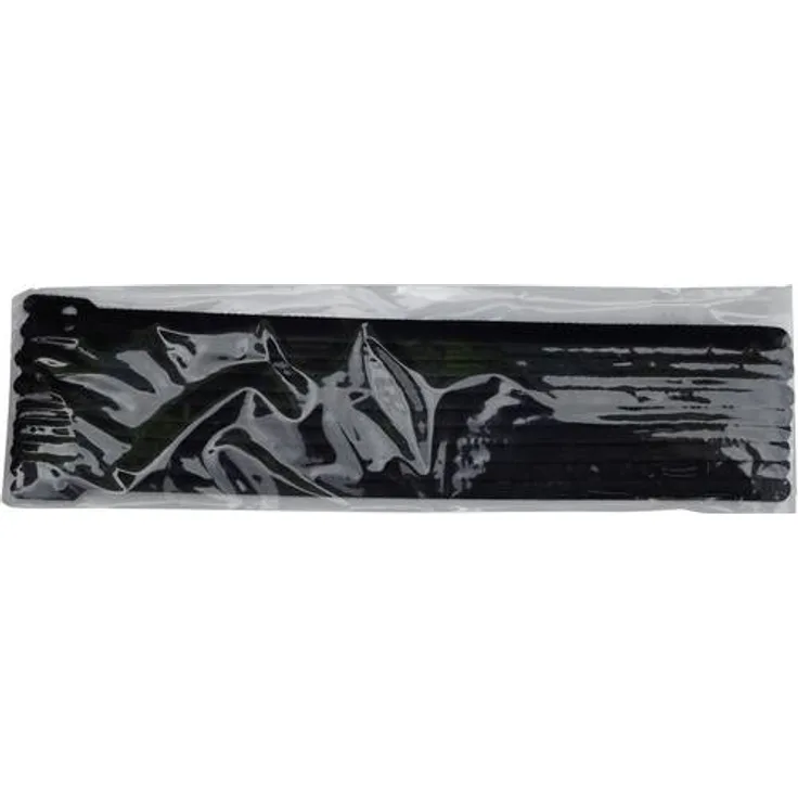 TRU Components 801-330-Bag Klettkabelbinder zum Bündeln Haft- und Flauschteil Schwarz 10St.