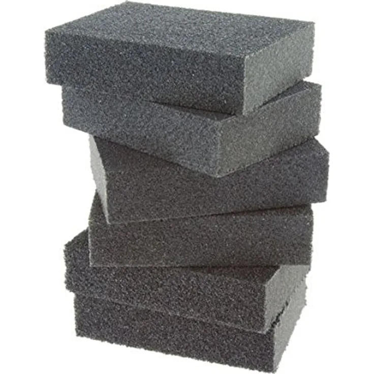 Coral 74300 Essentials Schleifmittel Schleifschwamm Blöcke mit Nass oder Trocken feine mittel- und grobe Körnungen 6 Stück Pack Set