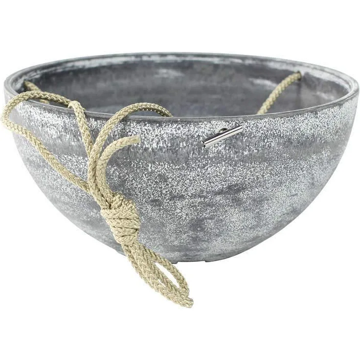 TS Blumenampel, Cera-Mix Pflanzgefäß Nova, frostbeständig und leichtgewichtig, concrete, 25x25x12 cm, 136462