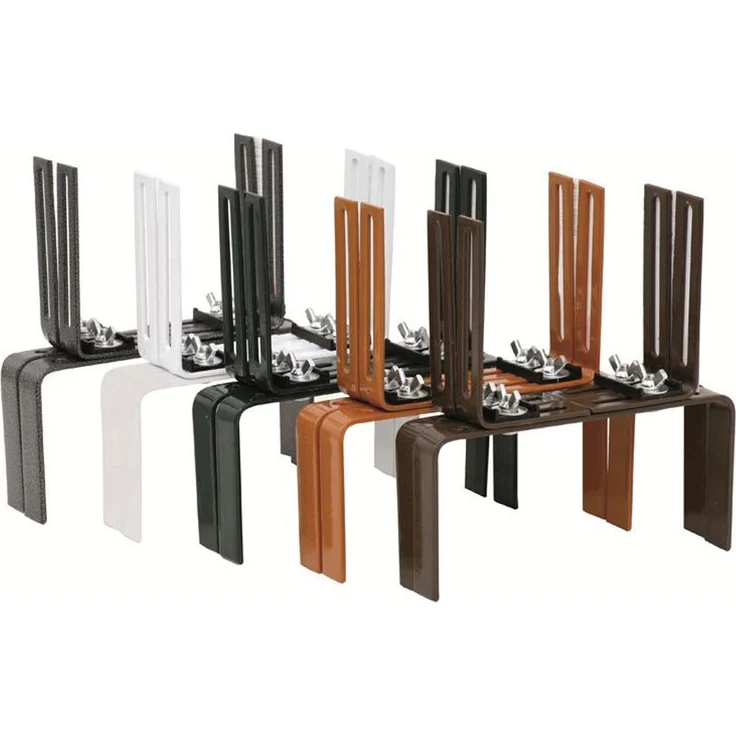 Siena Garden Blumenkastenhalter Standard, H-Form,Grau (anthrazit), 2 Stück, 897604