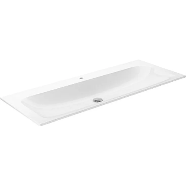 Keuco X-LINE Waschtisch B:120,5xT:49,3 cm mit 1 Loch Bohrung weiß mit CleanPlus 33180311201