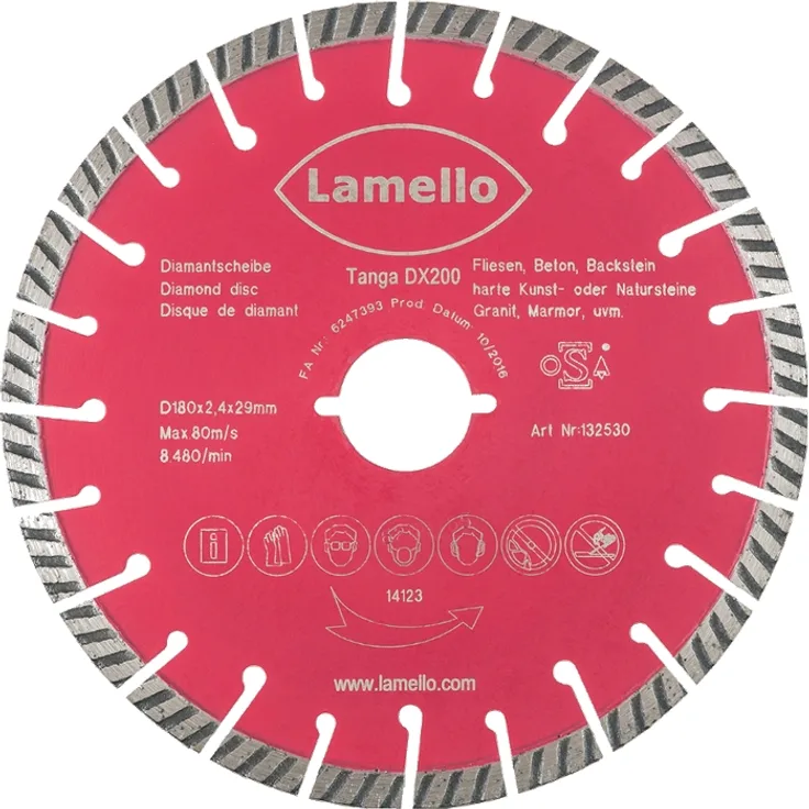 Lamello Diamant-Trennscheibe D 180 mm für Tanga DX 200 Fenstertrennfräse 132530