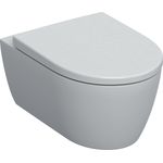 Geberit iCon Set Wand-WC mit WC-Sitz, spülrandlos, Tiefspüler, geschlossene Form, 6l, 501664, Farbe: Weiß - 501.664.00.1