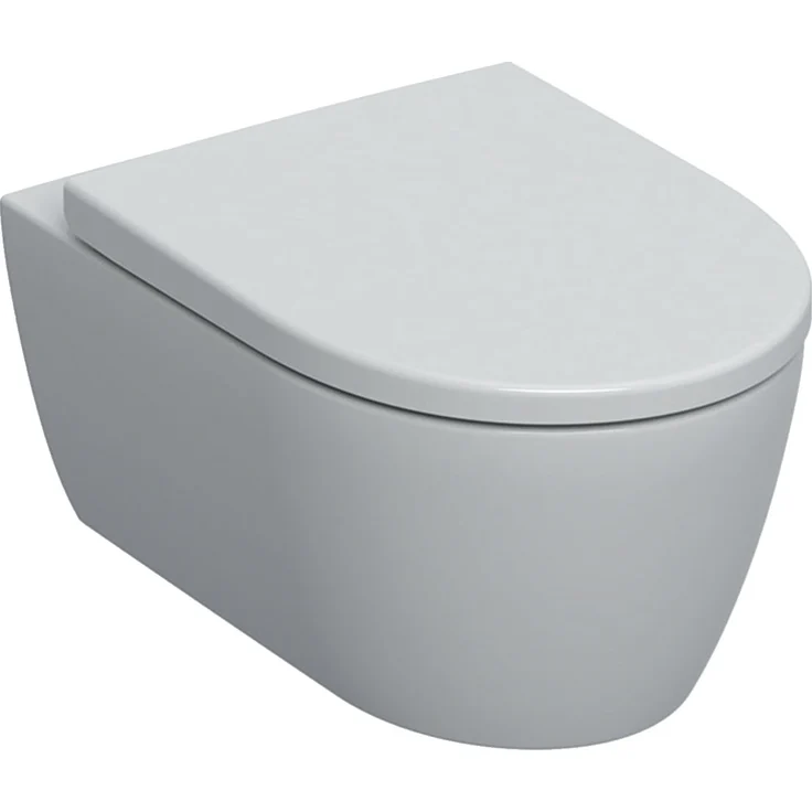 Geberit iCon Set Wand-WC mit WC-Sitz, spülrandlos, Tiefspüler, geschlossene Form, 6l, 501664, Farbe: Weiß - 501.664.00.1 – Bild 1