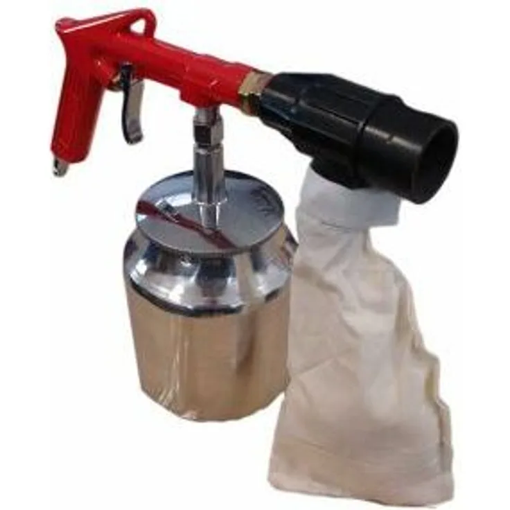 Mauk Druckluft Sandstrahler Sandstrahlpistole Sandstrahlgerät Set mit 4 Aufsätzen 6 bar 0,9 l