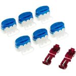 GARDENA Verbinder-Anschlussklemmen: Halterung für Begrenzungskabel des Mähroboters, einfaches Anbringen, witterungsbeständiges Set, Zubehör für Mähroboter, 6 Verbinder + 2 Anschlussklemmen (4089-20)