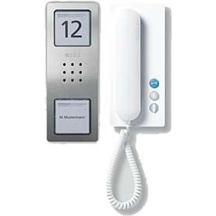 Siedle und Söhne SET CA 812-1 E, W Übertragungstechnik Verkabelt Produktfarbe Edelstahl, Weiß, Platzierung Wand 210008738-00