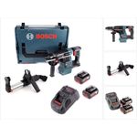 Bosch Professional GBH 18 V-26 Akku Bohrhammer SDS-Plus + 2 x Akku 6Ah + Ladegerät + Bosch Professional GDE 16 Plus Staubabsaugsystem + L-Boxx
