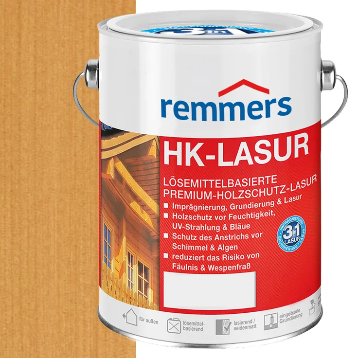 Remmers - Remmers HK-Lasur 5 L Eimer Eiche hell - braun