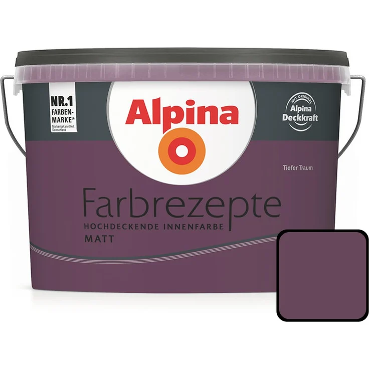 Alpina Farbrezepte Intensives Violett 2,5 l, tiefer traum, Innenfarbe matt – Bild 1