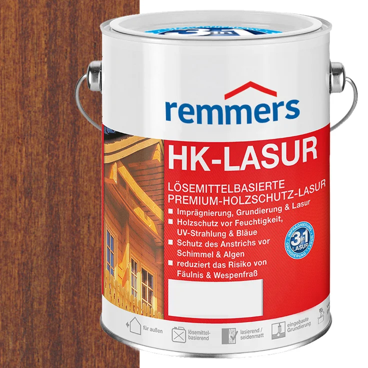 Remmers - Remmers HK-Lasur 5 L Eimer Kastanie - braun – Bild 1