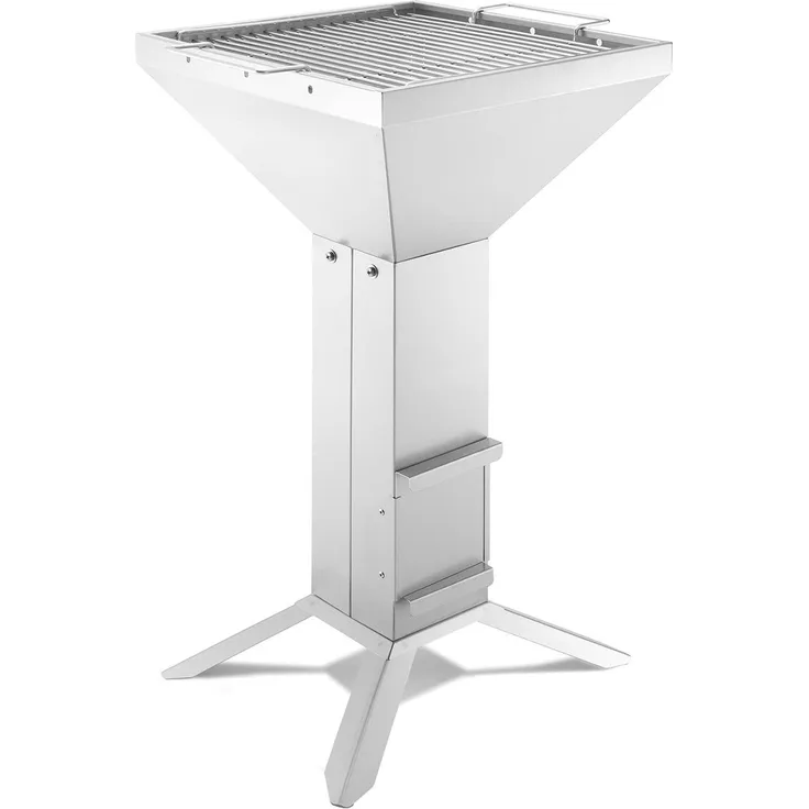 Thüros T3 Säulengrill (TKE4F42) Holzkohlegrill, für 4-5 Personen, Grillfläche 42 x 42 cm
