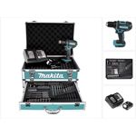 Makita DDF482STX4 Akku Bohrschrauber 18V 62Nm + 1x Akku 5,0Ah + Ladegerät + 70tlg. Bit Bohrer Set + Koffer