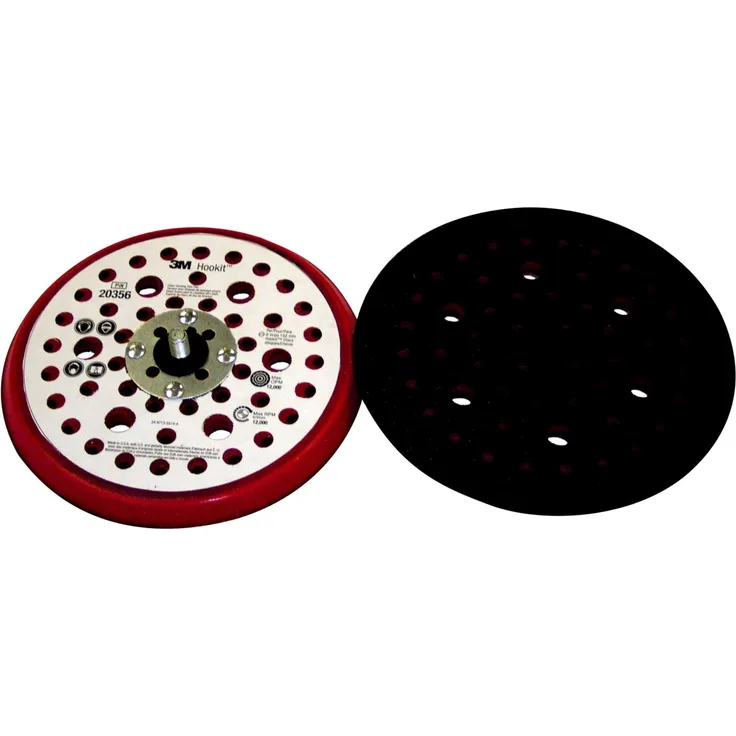 3MTM Hookit TM Clean Sanding Low Profile Disc Pad 20350 Klettverschluss Befestigung, 6, rot, 1