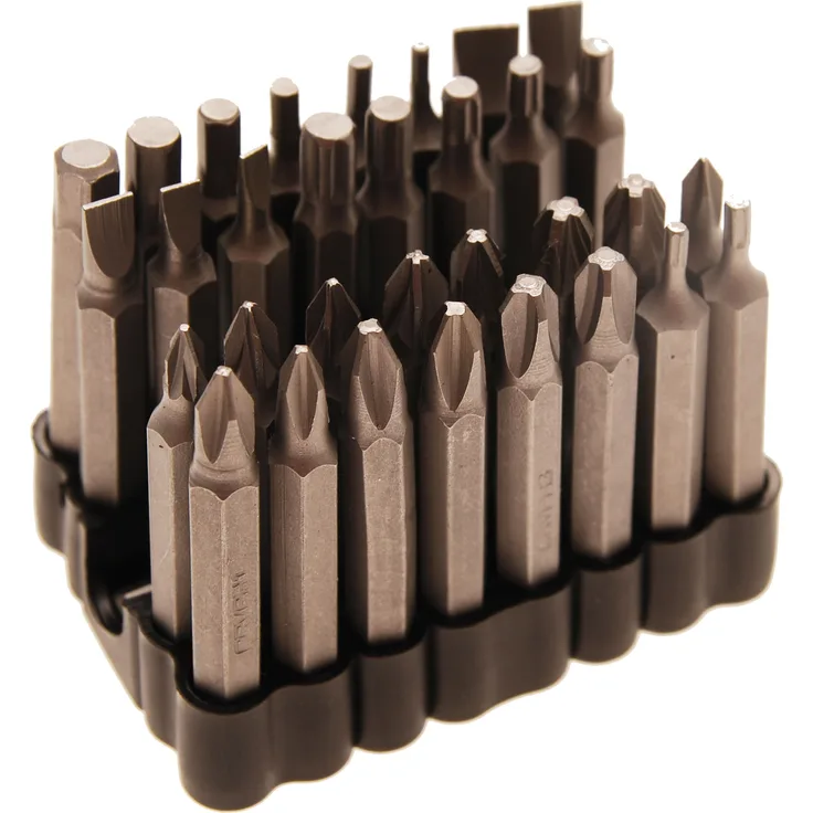 Kraftmann 20810 Bit-Satz für Sicherungsschrauben Antrieb Außensechskant 6,3 mm (1-4'') 33-tlg.