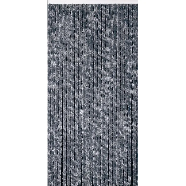 Türvorhang Caravan Wohnwagen Chenillevorhang Flauschi 90x200cm Fliegenvorhang Vorhang silber grau